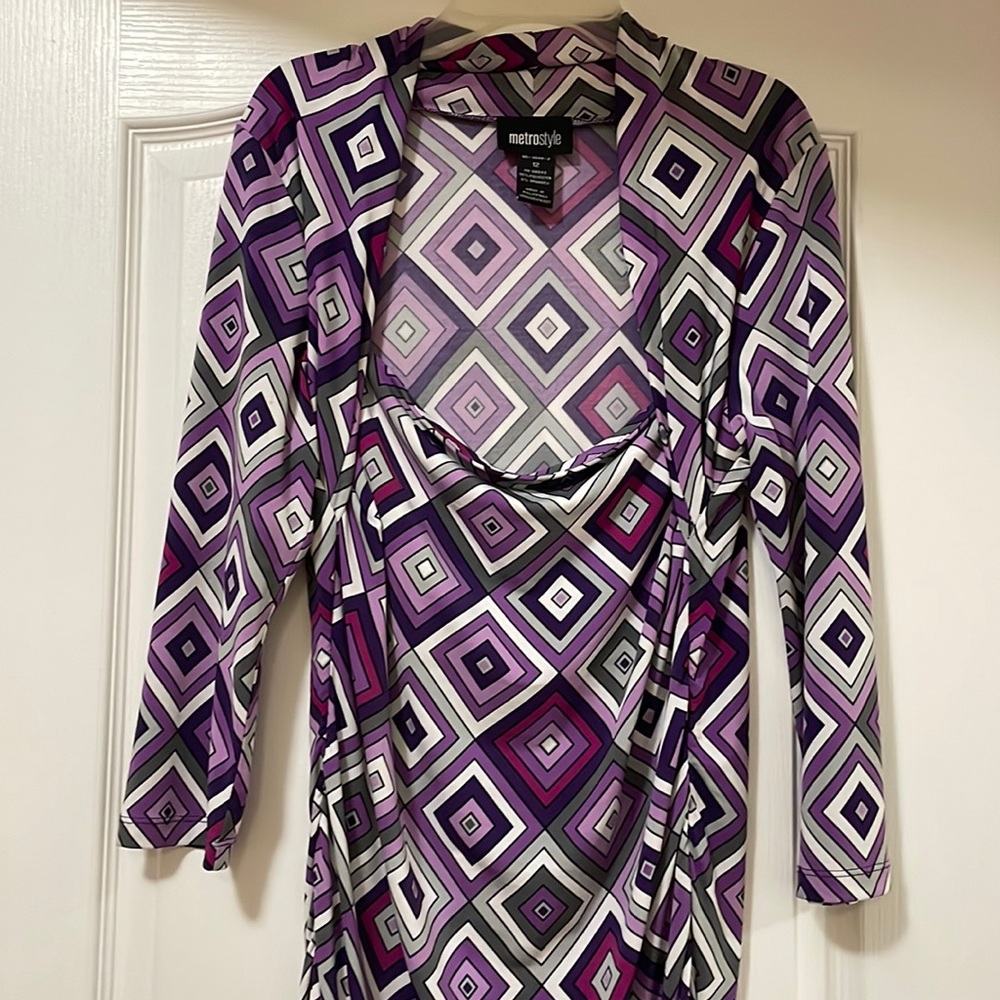 Metro Style Purple Dress Size: 12